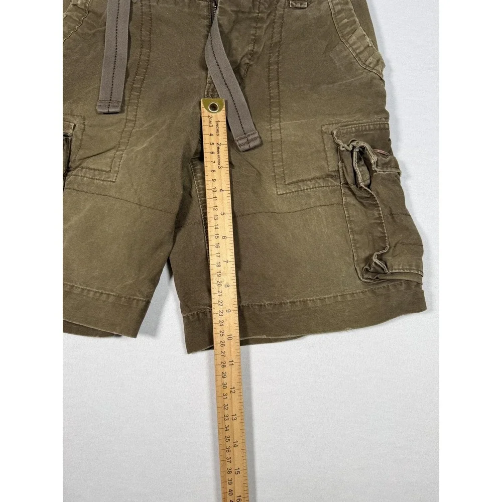 Abercrombie Shorts Boys 10 Green Cargo Twill Cotton Pockets Casual Summer Play